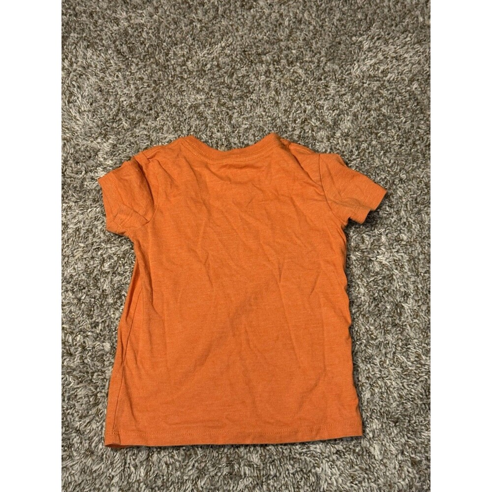 Cat & Jack Toddler Boys 2T Peace Sign Hands Graphic T-Shirt Orange Cotton Blend - Picture 7 of 7